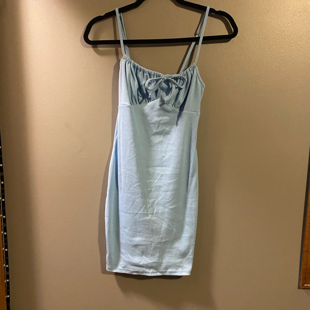 Adorable light blue trendy dress